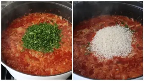 Add Rice & Half the Parsley