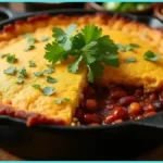 Cornbread Topped Chilli Pie Chile Madness Recipe