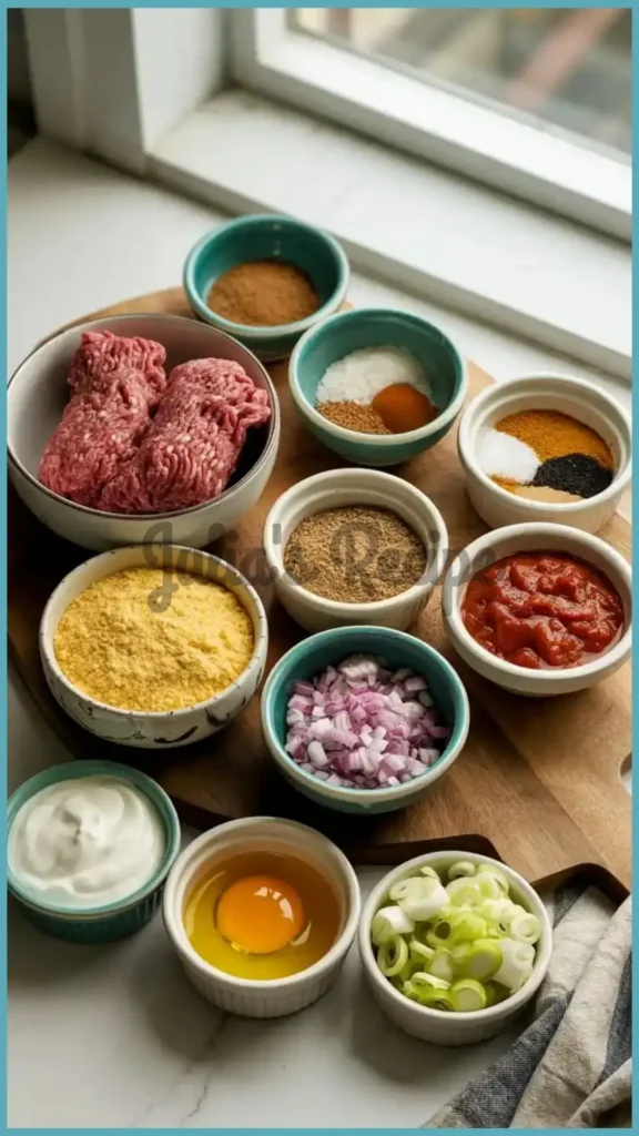 Ingredients for Cornbread Topped Chilli Pie Chile Madness Recipe