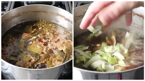 Simmer the First Batch of Leeks
