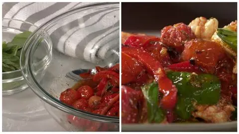 Add Basil, Mozzarella and Serve