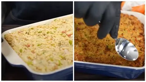 Bake the Dressing,Rest & Serve