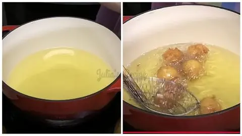 Heat Oil, Prepare for Frying & Fry the Hush Puppies