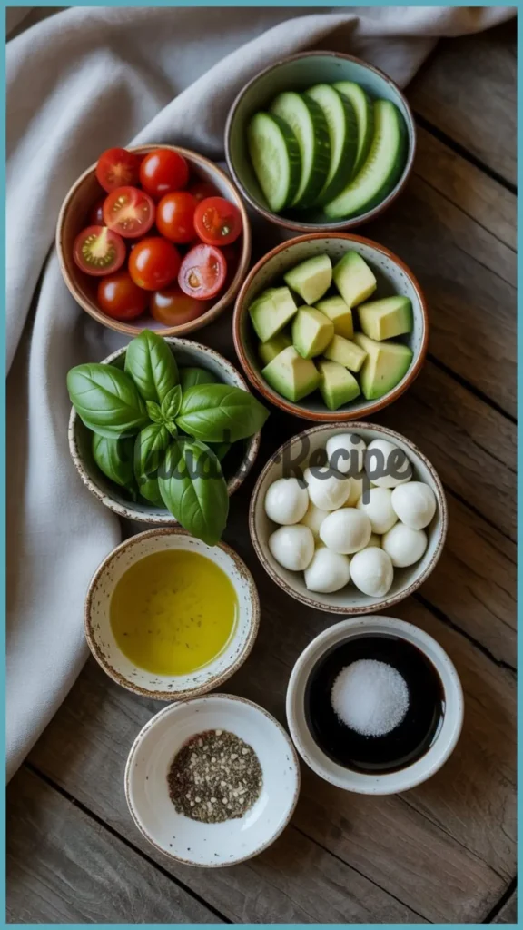 Ingredients Required for BJ’s Tomato Mozzarella Salad Recipe