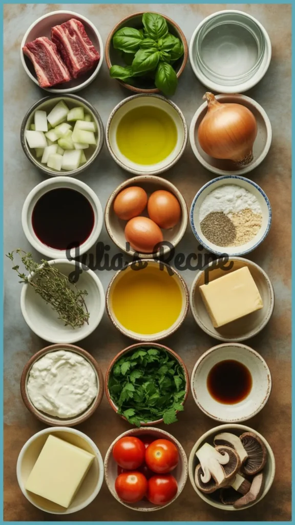 Ingredients Required for Olive Garden Braised Beef and Tortellini Recipe