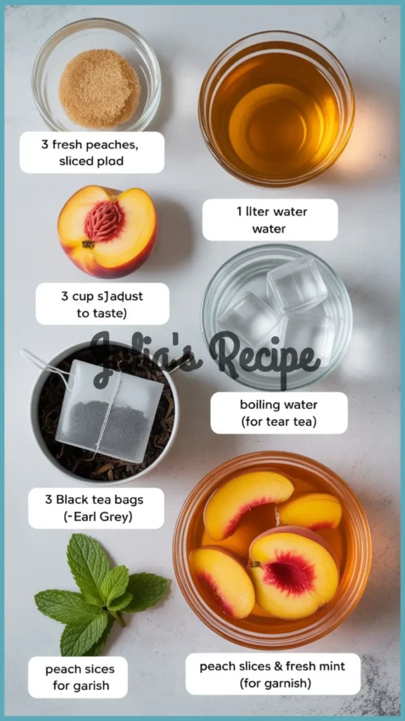 Ingredients Required for Olive Garden Peach Bellini Tea Recipe