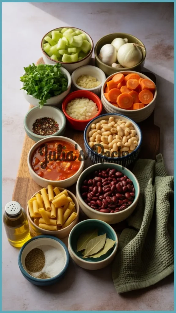 Ingredients Required for Santasiero’s Pasta Fagioli Recipe