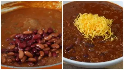 Simmer with Beans, Finish and Serve