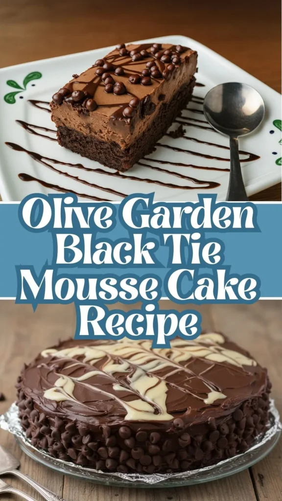 Olive Garden Black Tie Mousse Cake