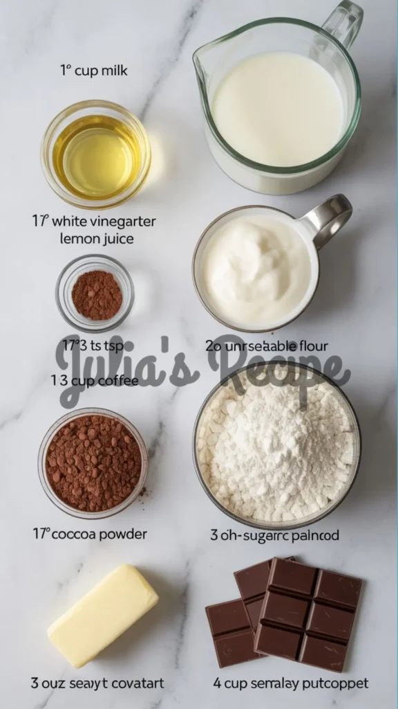 Olive Garden Chocolate Lasagna Recipe ingredients