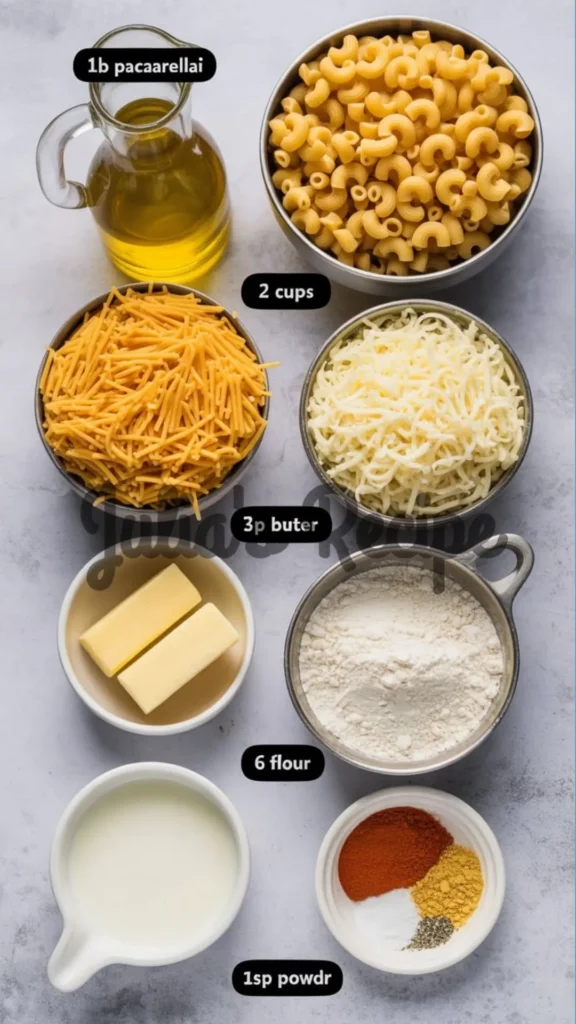 Olive Garden Mac and Cheese Recipe ingredients