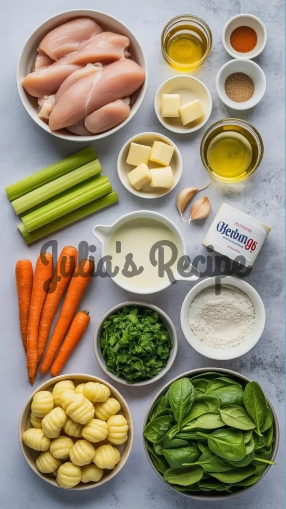 Olive Garden Chicken and Gnocchi Recipe ingredients