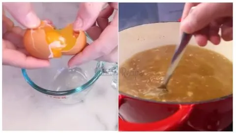 Clarify the broth & Make the meatballs