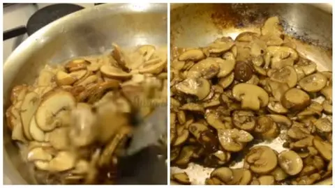 Cook the mushrooms & Deglaze with white wine