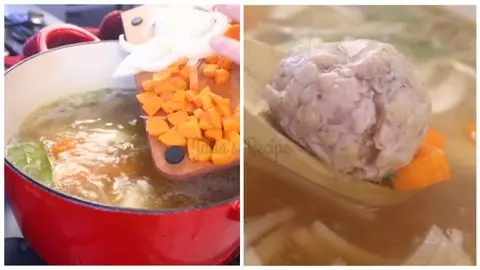 Cook the pasta and vegetables