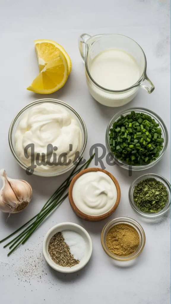 Hidden Valley Ranch Secret Sauce Recipe ingredients