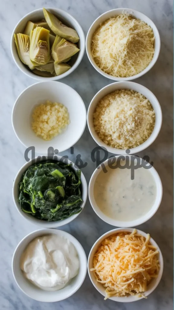 Houston Spinach Dip Recipe ingredients