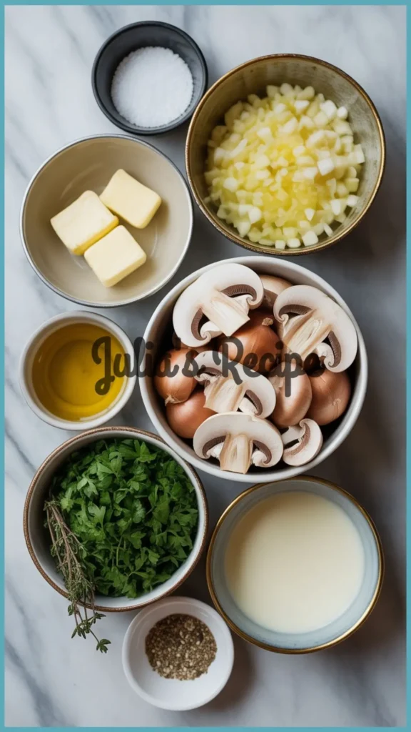 Ingredients Required for Olive Garden Mushroom Sauce Recipe