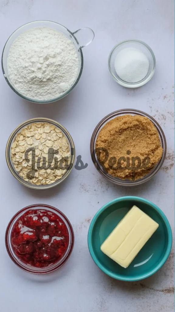 Savannah Bars Recipe ingredients