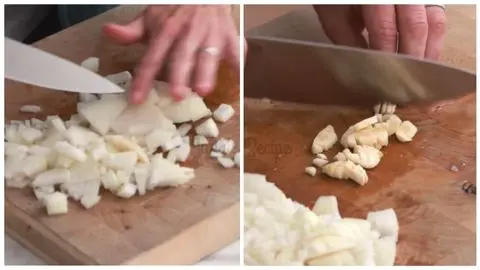 Start with the onions & Bloom the garlic