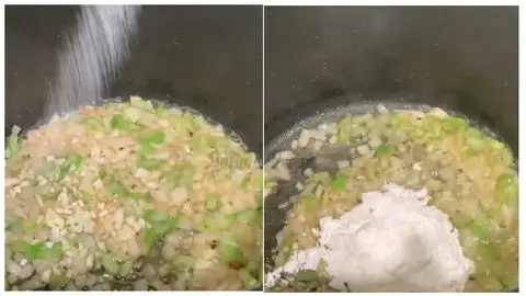 Adding Herbs and Garlic, Then Forming a Light Roux