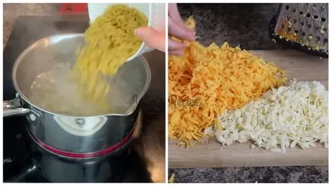 Preparing the Pasta and Cheese Base