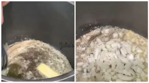 Sautéing Aromatic Vegetables and Herbs in Butter