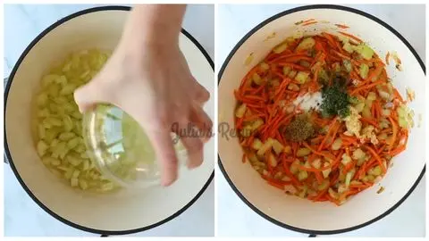 Sautéing Aromatic Vegetables for Creamy Chicken Gnocchi Soup