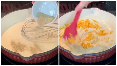 Seasoning, Mixing, and Serving the Mac & Cheese