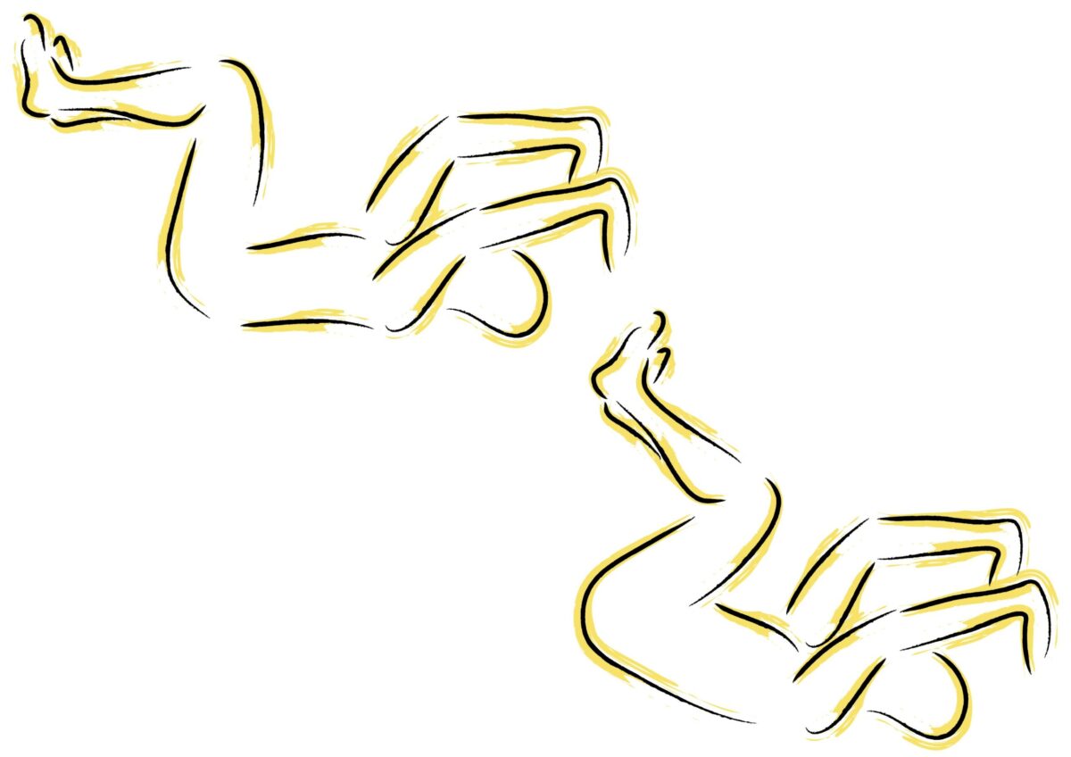 Woman performing reverse crunches