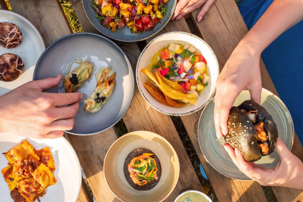 A collection of beautifully plated dishes at the Taste of London festival