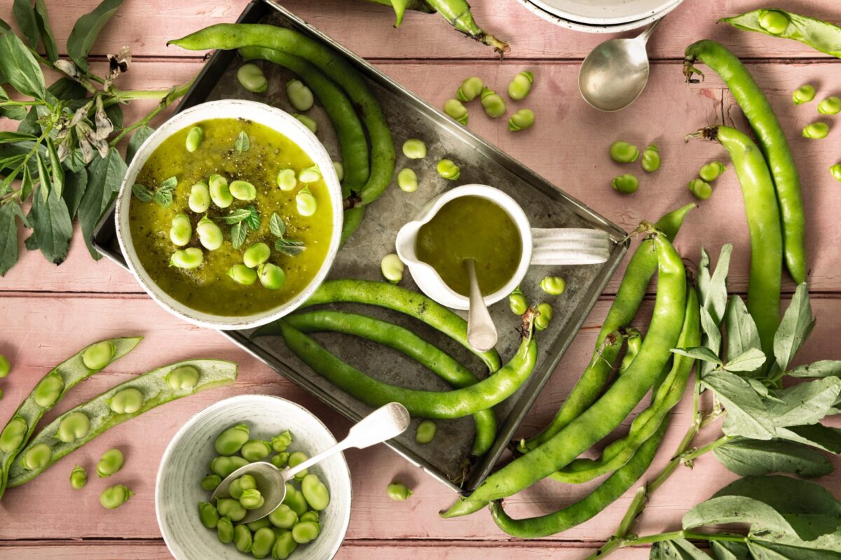 A hearty and healthy broad bean soup