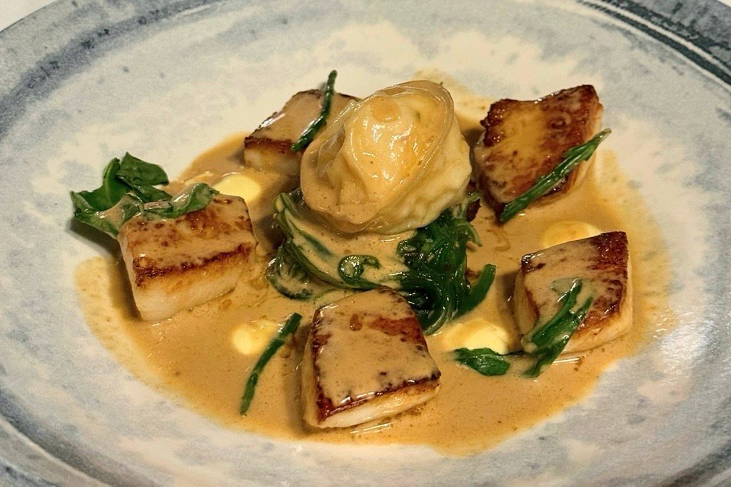 Chef preparing a gourmet dish