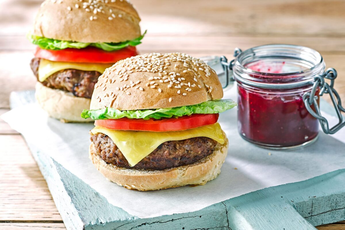 A delicious meatball burger on a bun